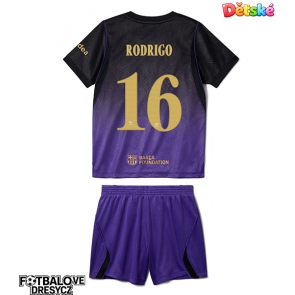 Barcelona Rodri Hernandez #16 Dětské Venkovní dres komplet 2026-27 Krátký Rukáv (+ trenýrky)